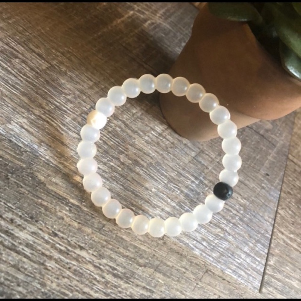 Lokai bracelet in white